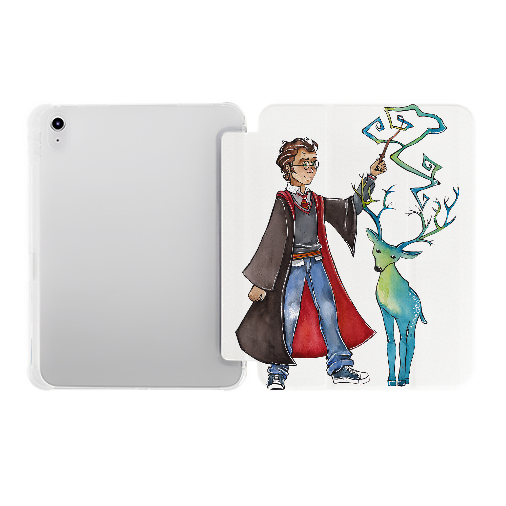 （画像用） Harry Potter ハリー・ポッターシリーズ IPad ケース ペン収納付き 三つ折りスタンド PUレザー×シリコン 対応機種9.5/10.5/10.9インチ